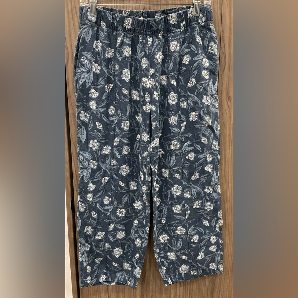 DIP Womens Elastic Waist Floral Pants Size XS